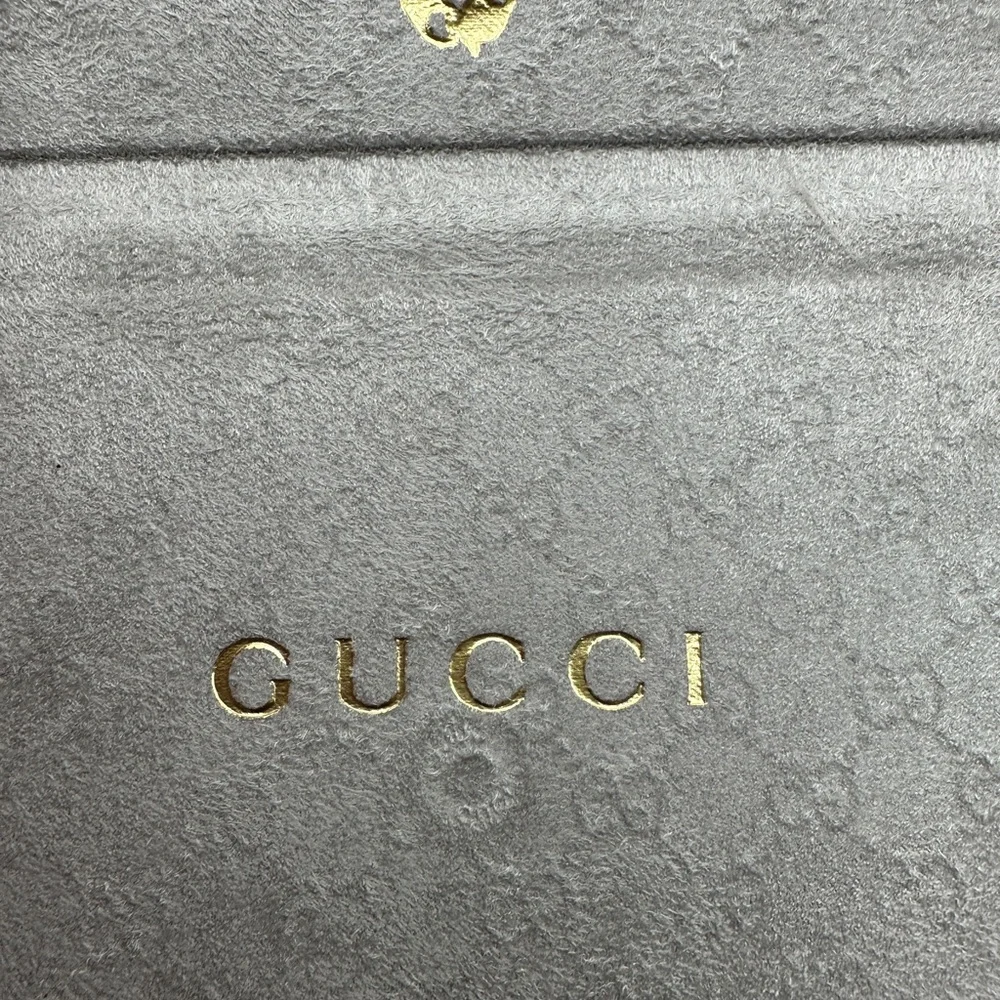 LARGE Gucci Brown Embossed Case for Glasses. - Picture 9 of 10